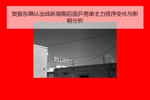 樊振东确认出战新周期后国乒男单主力排序变化与影响分析